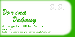 dorina dekany business card
