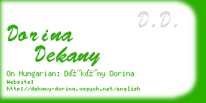 dorina dekany business card